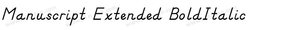 Manuscript Extended BoldItalic字体转换